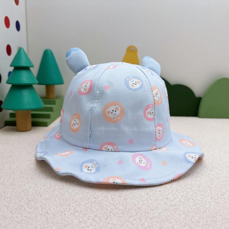 Cartoon Rabbit Baby Bucket Hat - Breathable Sun Protection for Spring and Autumn