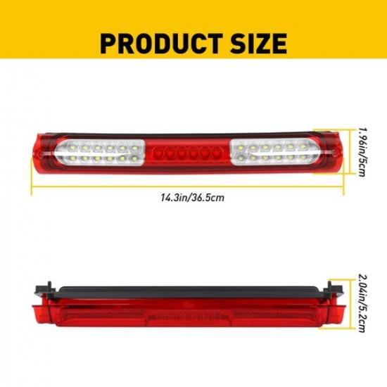 For 1997 - 2003 Ford F150 Red/Clear LED 3Rd Tail Brake Light Third Stop Lamp