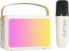 Portable Karaoke Kit With Speaker And Microphones For Children With Different Voices And Led Lights