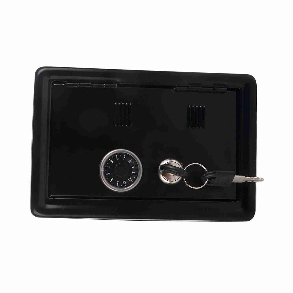 Kids Learning Toy Money Box Password Cash Coins Saving Safe Box Style Gift with 2 Keys (Black)