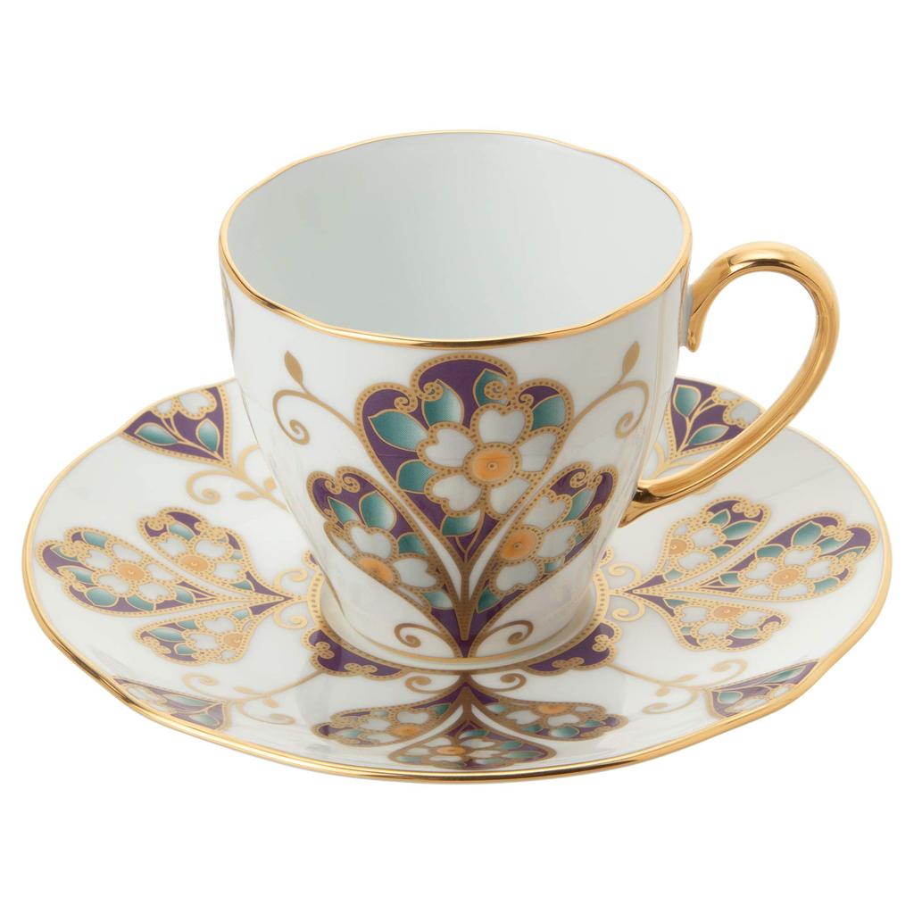 Noritake Coffee Cup Homage Fine Porcelain & Saucer, 160cc, Collection, (Premium White), T2403/H-771