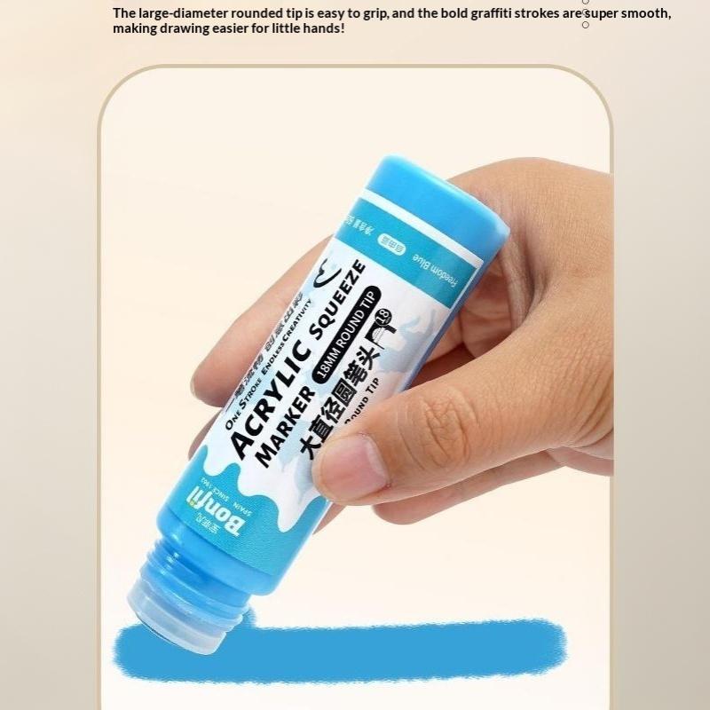1Pcs 3Cm Jumbo Felt Tip Acrylic Paint Markers Graffiti Jumbo Colored Markers For Rock Painting Stone Ceramic Glass Wood Canvas