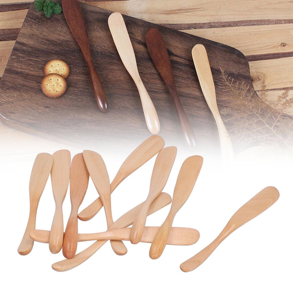 10 pz Coltello da Cena in Legno Spalmaperformaggio Coltello per Torta Stoviglie Riutilizzabili Gadget da Cucina per Casa Cucina Picnic Ristorante