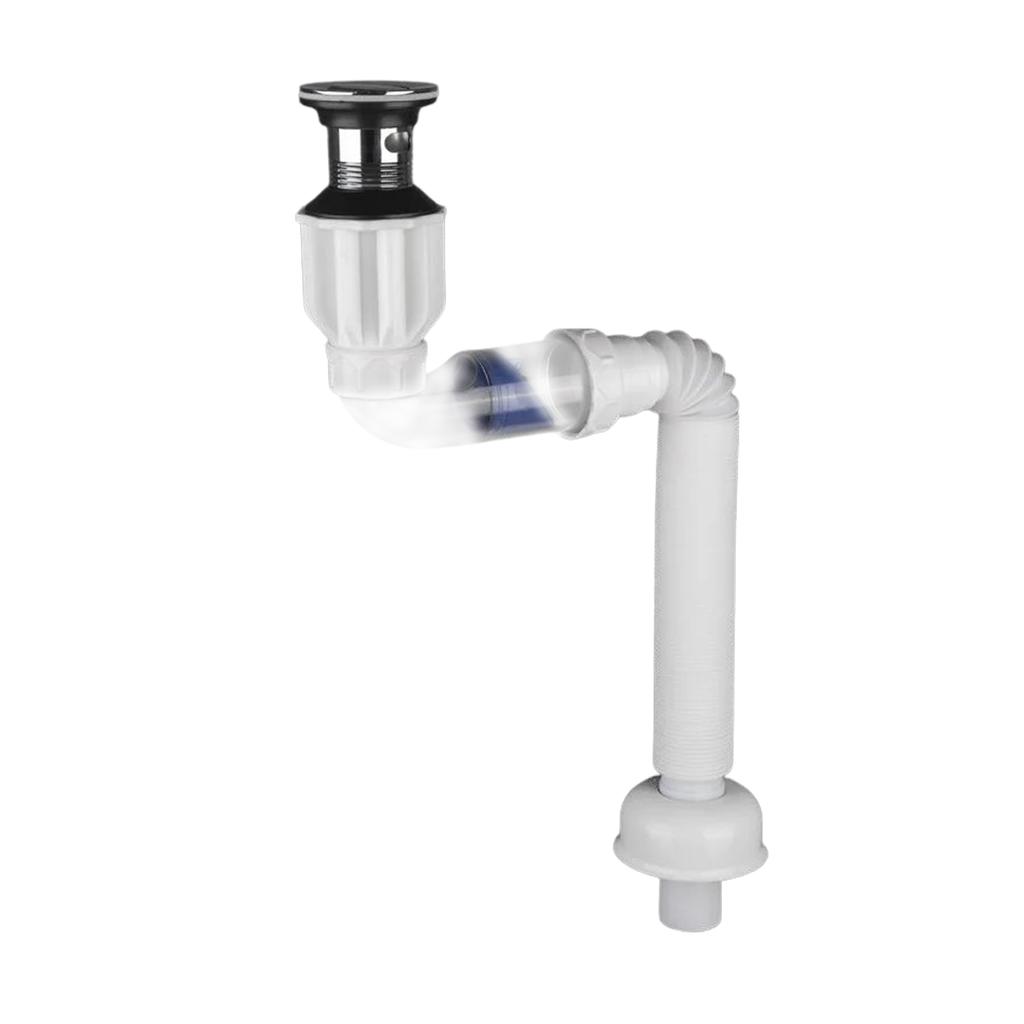 Flexible Sink Drain Pipe Flexible Sink Drain Pipe Quick Drainage And Anti-Odor Design Adjustable P Trap For Kitchen Sink Drain &