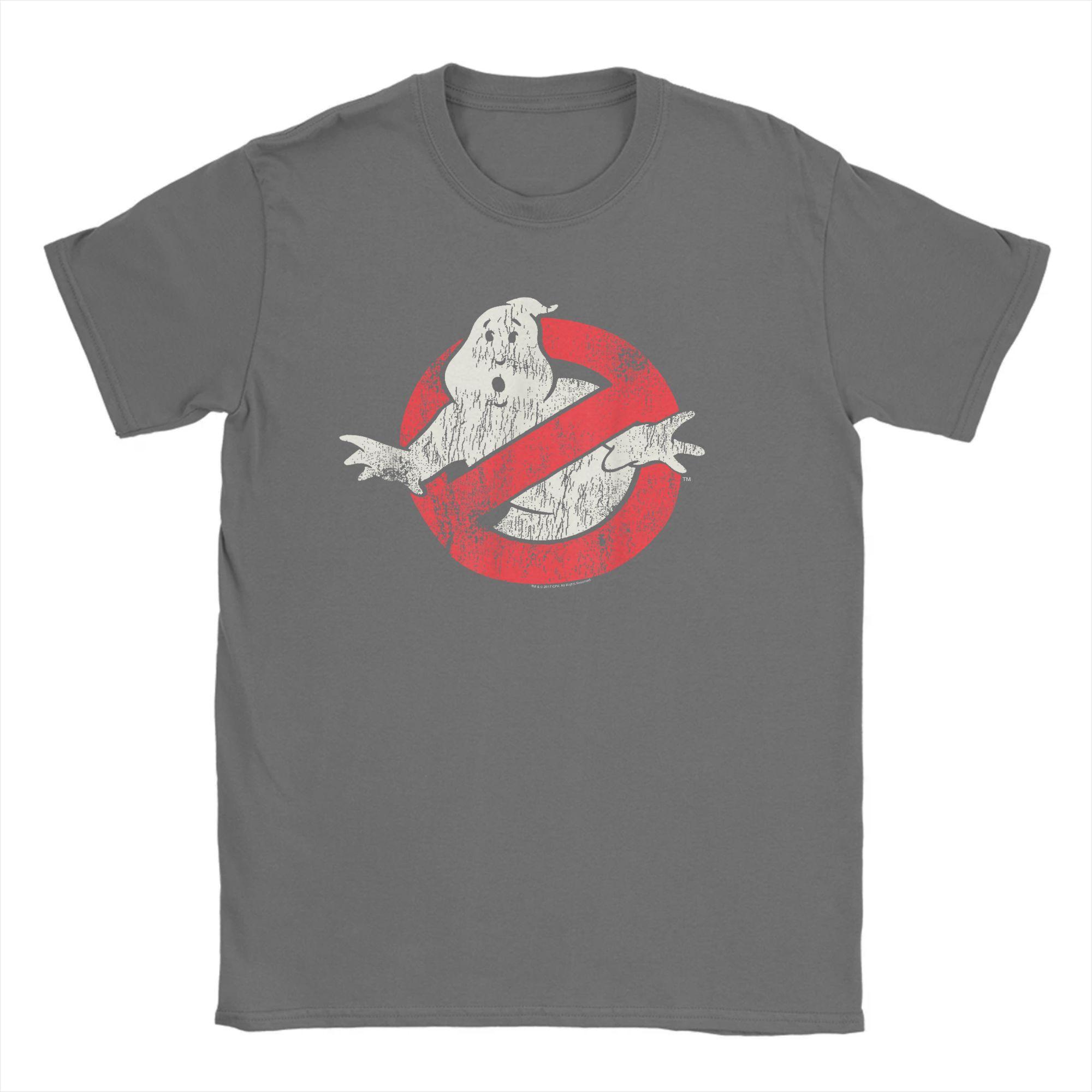 

Чоловіча футболка Ghostbuster Вінтажна потерта Логотип Без Привида Ретро Кіно Бавовняні Футболки Смішні Футболки З Круглим Вирізом Одяг Ідея для Подарунка L