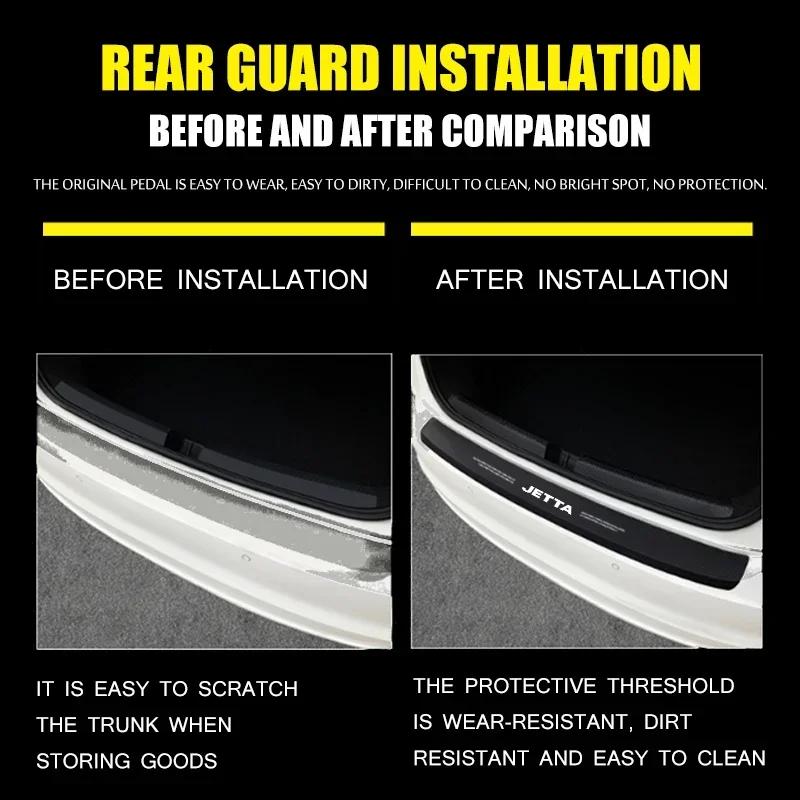 W1471PC Car Sill Threshold Film Rear Door Bumper Protector Pad for Volkswagen VW Jetta 4 5 6 7 Polo Tcross Golf Passat R Line Tiguan
