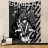 Retro Music GGorillazS Cartoon Tapestry Art Science Fiction Room Home Decor Wall Hanging Sheets