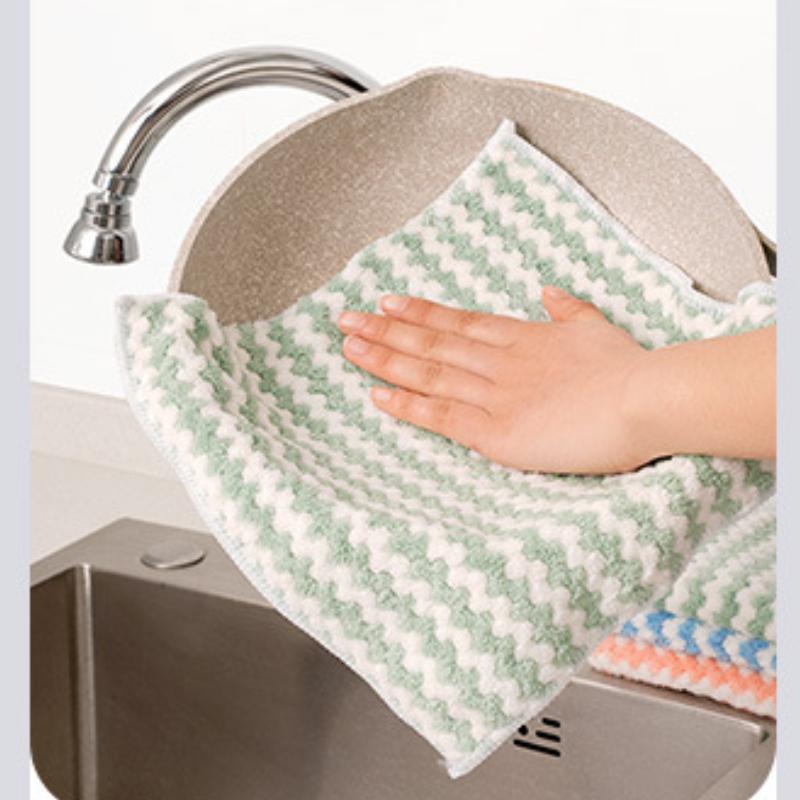 Ultra Soft Ultra-fine Fiber Dishcloth High Water Absorption and Machine Washable Towels Multi-purpose Kitchen Cleaning Products
