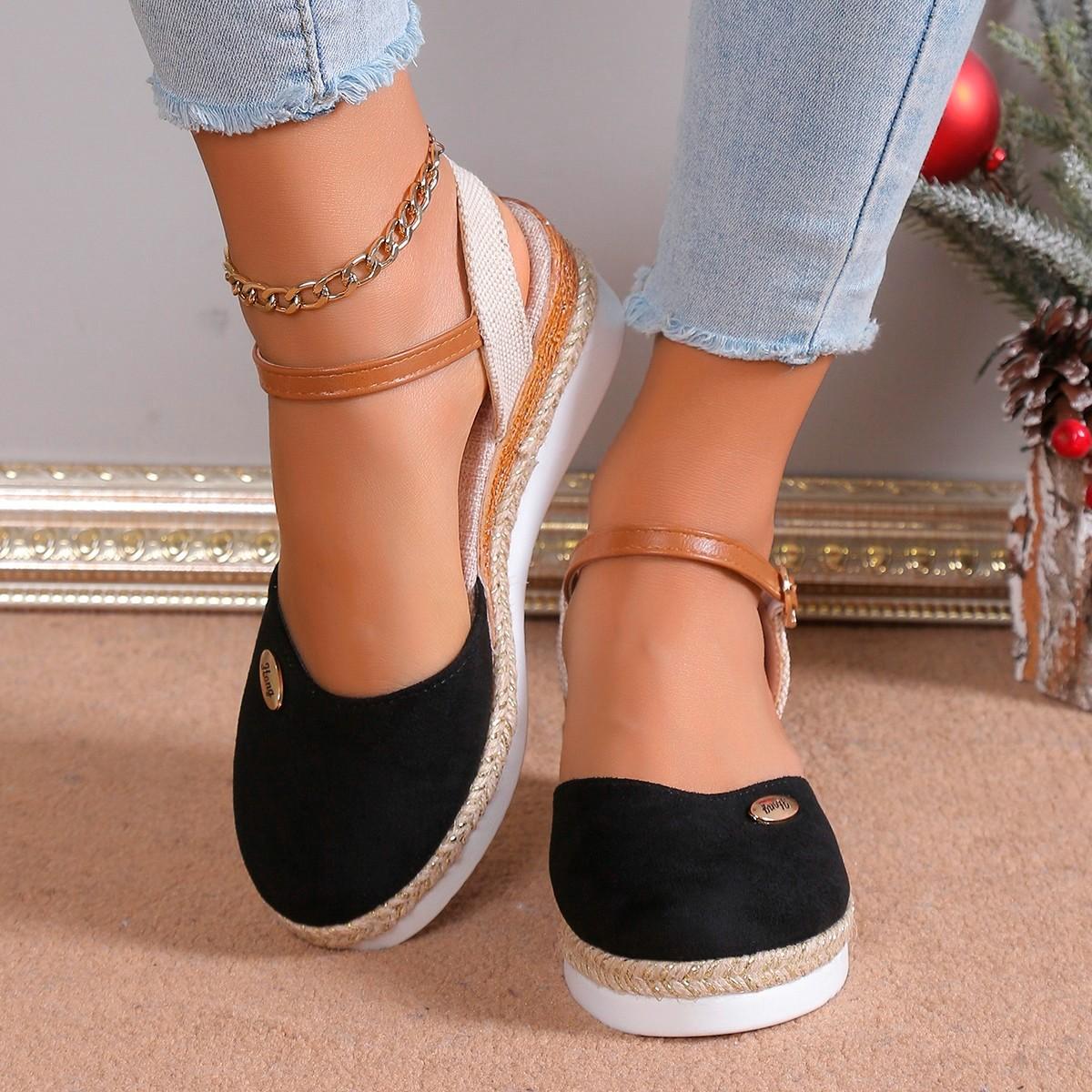 

Fashion Wedge Women Sandals 2024 New Fashion Summer Shoes for Women Designer Shoes Platform Sandals Woman Heels Plus Sandalias Mujer 43 чёрный