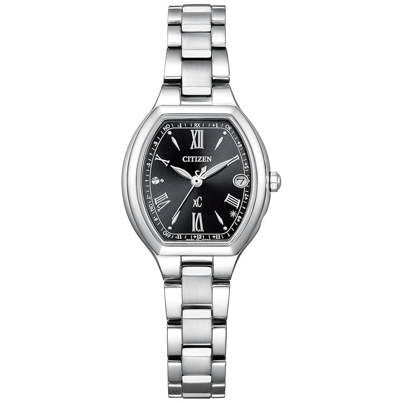 

[Citizen] watch cross sea Light-powered eco-drive radio clock waterproof black basic collection ES9360-66E ladies silver