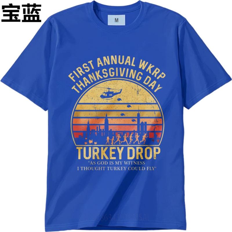 Essential Tee Rock For men Crew Neck tshirt Graphic New Tee First Annual Wkrp Thanksgiving Day Turkey Drop Cool For men Tshirt