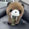 Parent-child Autumn and Winter Cute Plush Panda Hat Thick Warm Large Head Circumference Imitation Fox Fur Pullover Hat Earmuffs Hat