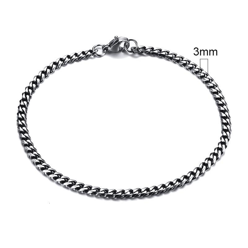 Vnox Wolesale 3-11mm Chunky Miami Curb Chain Bracelet for Men, Stainless Steel Cuban Link Chain Wristband Classic Punk Heavy