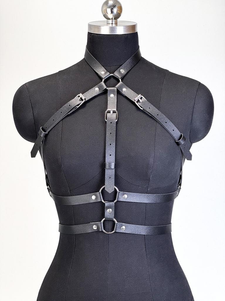 Women Fashion Sexy Pu Leather Waist Belt Punk Gothic Body Bondage Chest Harness Belt Party Tourism Clothing Accessories