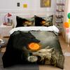 "Mitologia del Lupo Sole e Luna" Squisito set da letto a tre pezzi regalo per bambini e adulti