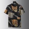 DIBINZE Plus Size Men's Heavyweight Printed Short Sleeve T-shirt