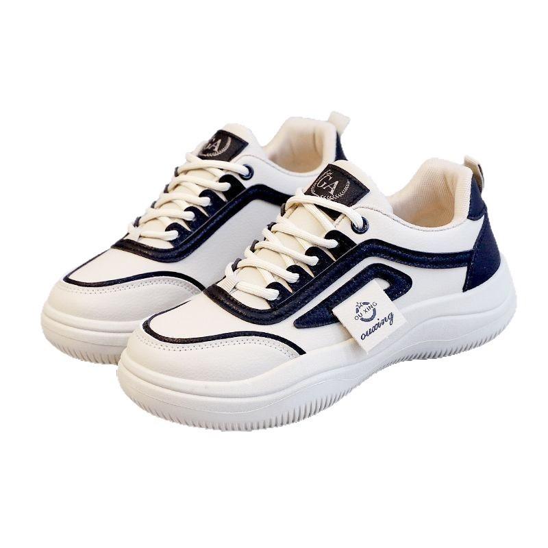 Spring New Breathable Little White Shoes Low-top Casual Board Shoes Thick-soled Versatile Casual Sports Single Shoes Women