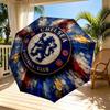 Football club.C Print Automatic Open Close Umbrella, Portable Foldable Umbrella, for Outdoor Commute Camping Trip, Ideal Birthday Gift