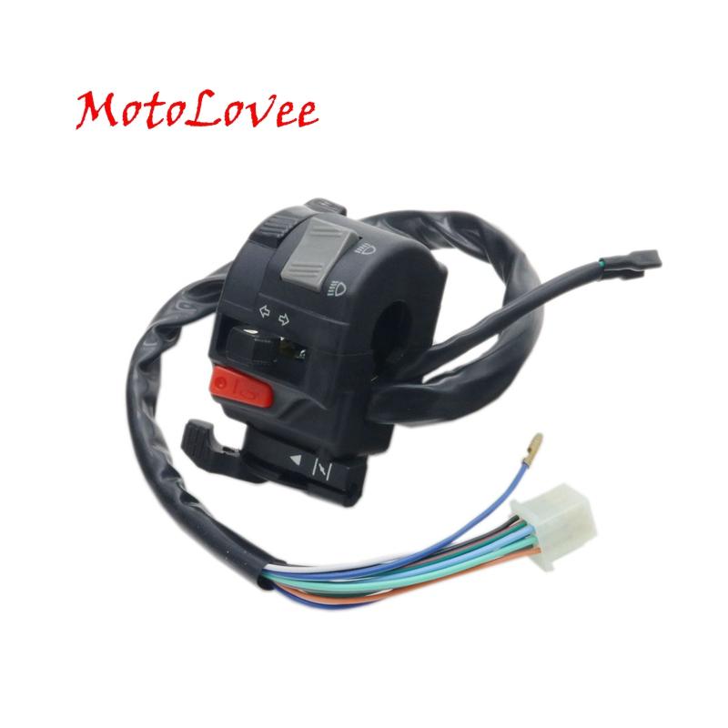 22mm Motorcycle Switches Horn Button Turn Signal Electric Fog Lamp Light Motorcross Start Handlebar Controller Switch Headlight