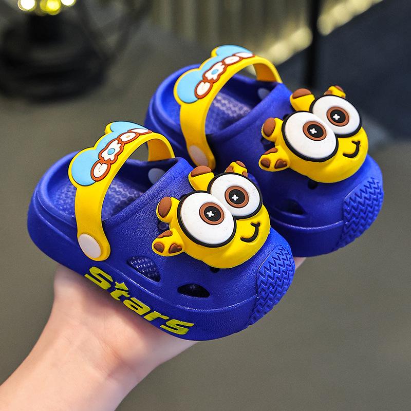 Kids' Summer Indoor/Beach Cartoon Slippers - Non-slip Soft Sole for Boys & Girls