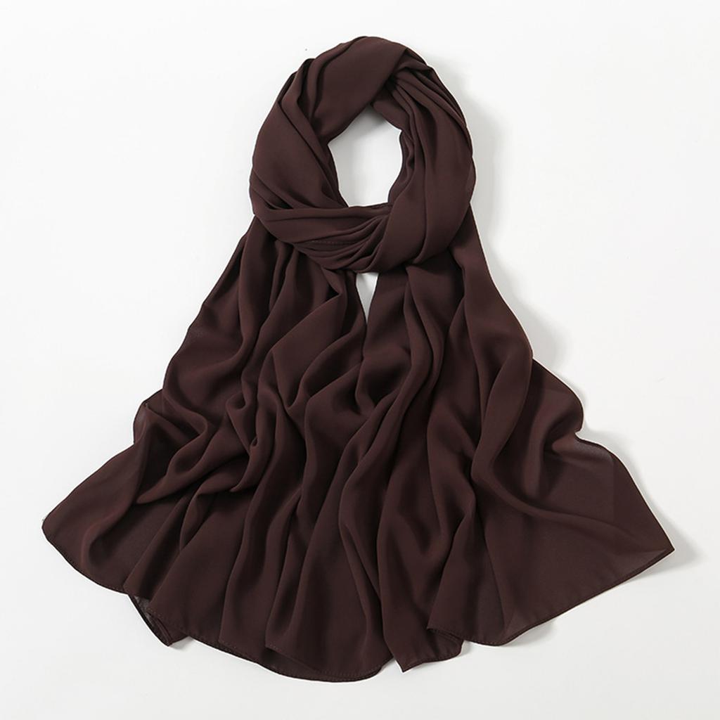Women's Solid Color Long Scarf Versatile Headscarf Scarf