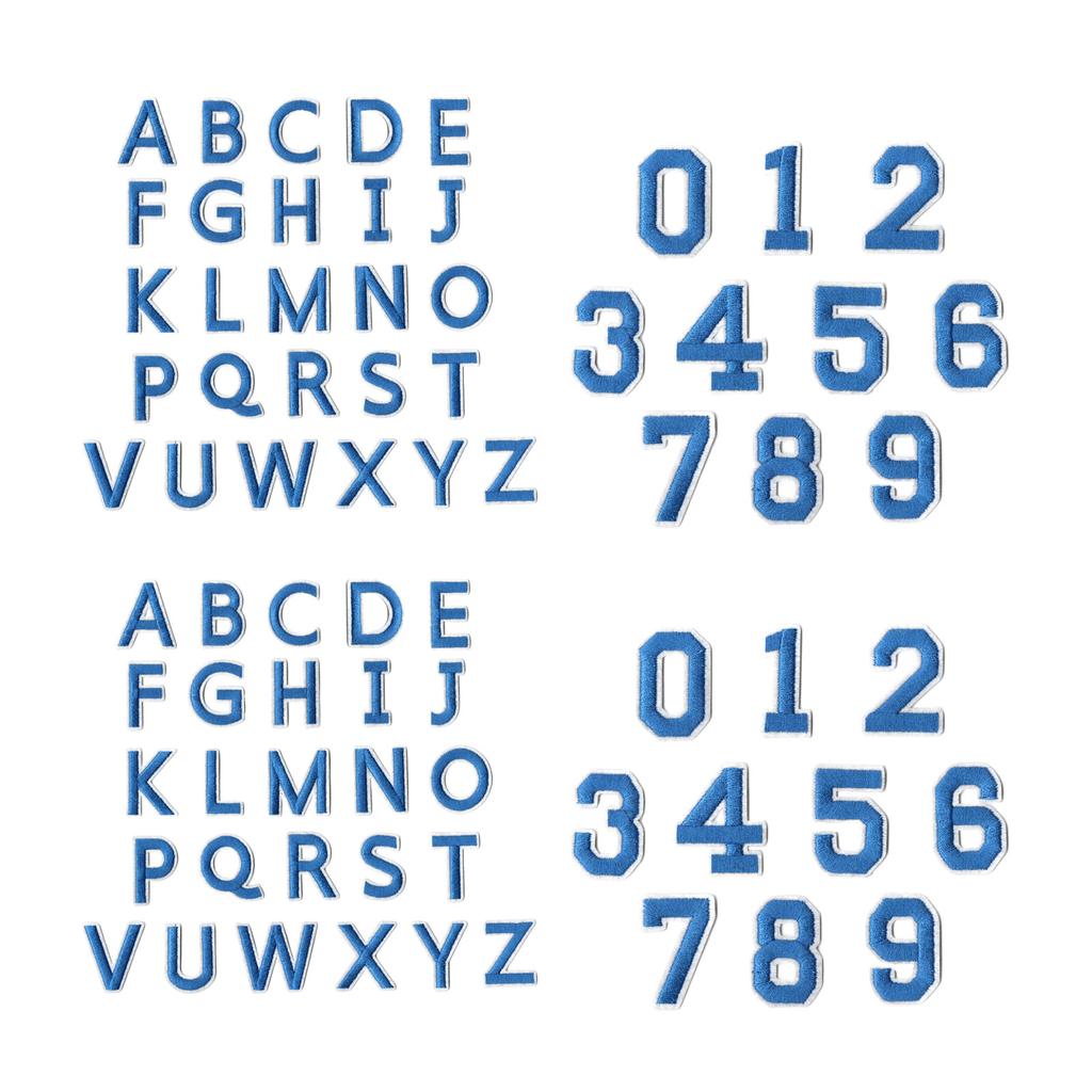 Pack Of 72 Embroidered Alphabet Number Patches Durable Iron On Applique For Clothing Bags DIY Crafts