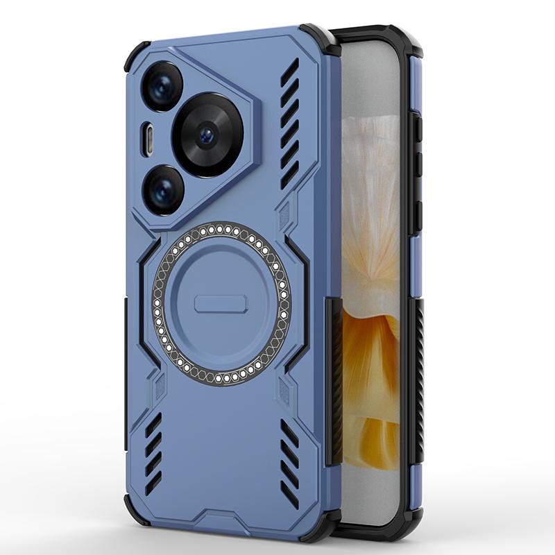 

Защитный чехол-броня с теплоотводом для телефона Huawei Puro 70 Nova 12 13 14 Pro Ultra, чехол, магнитная противоударная накладка, fundas Huawei Pura 70 Pro синий