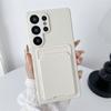 Luxury Solid Color Card Bag Wallet Holder Phone Case for Samsung Galaxy S25 S24 23 22 Ultra Plus FE A56 A72 Shockproof Cover