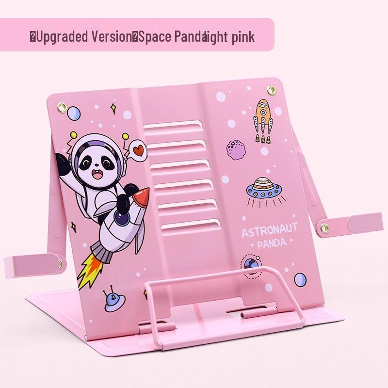 Verstellbarer Schreibtisch-Buchständer mit Buchstützen und Klemmen für Schüler