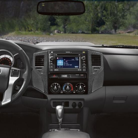 8Pcs Carbon Fiber Interior Center Air Vent Cover Trim For Toyota Tacoma 2WD