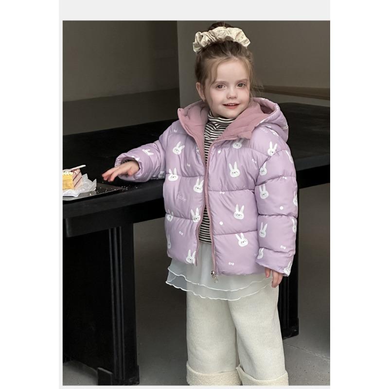 Autumn and Winter Double-sided Down Cotton Jacket, Children's Thick and Plush Children's Clothing, Short Jacket, Jacket