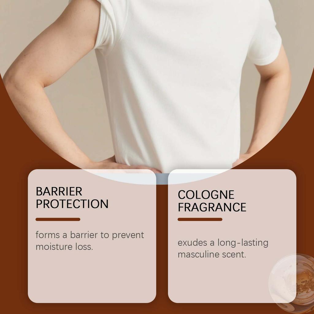 Cologne Fragrance Body Cream All-day Hydration Tailored To Men's Skin Needs Nourish Moisturize Body Skin After Showering
