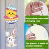 Egg Delightful Easter Chicken Wooden Door Hanger For Holiday Celebrations Decor And