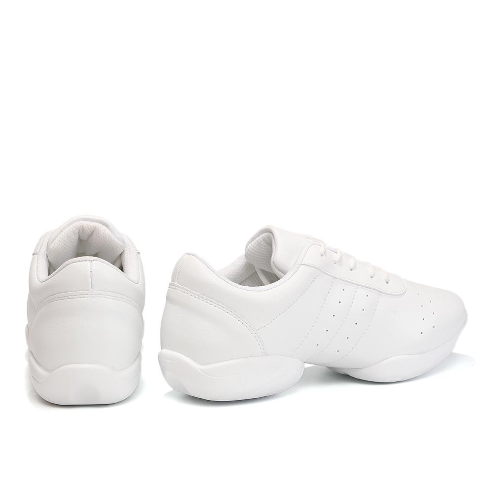 White Athletic Aerobics Competitive Cheerleading Training Sport Shoes for Women and Men