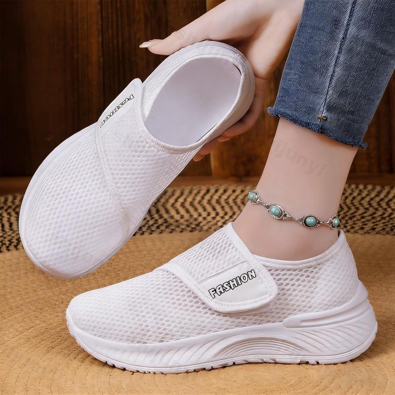 Women Casual Shoes Breathable Hollow Mesh Comfortable Soft Non Slip Walking Sneakers Outdoor Versatile Large Size Sports Shoes