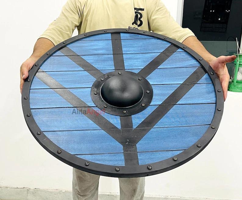 Lagertha Viking Shield: Wooden Cosplay Shield, Home Decor