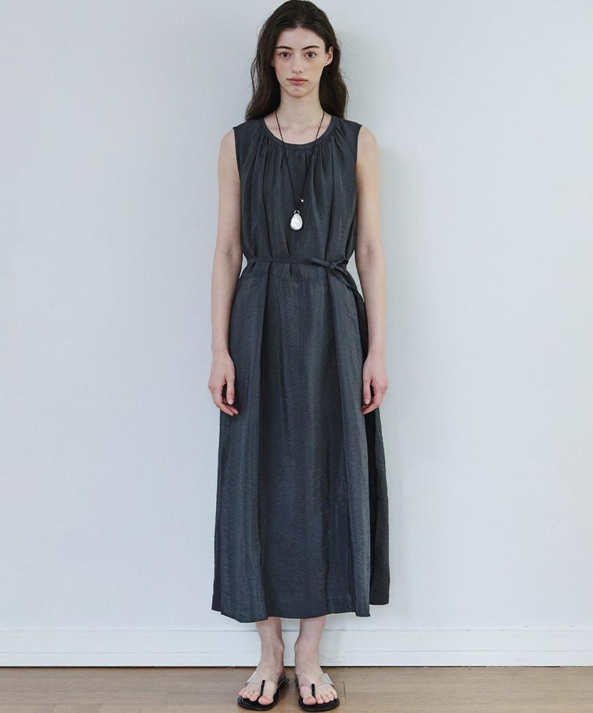 Marop 7106 Sleeveless Long Dress (Dark Gray)
