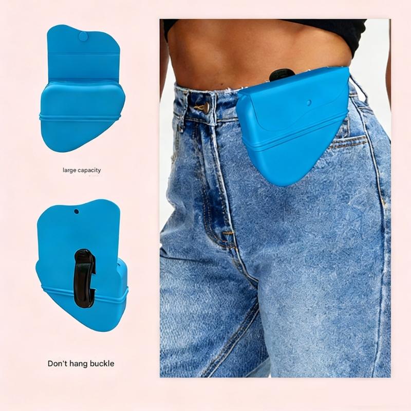 Portable Silicones Dog Treat Pouches with Waist Clip Pet Feed Storage Pocket Bag During Outdoor Walks and Training