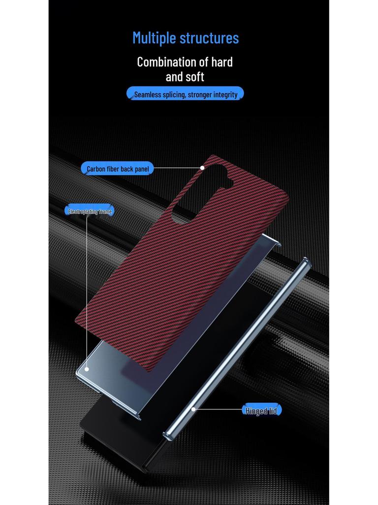Samsung ZFold6 Fiber Texture Phone Case with Hinge Protection