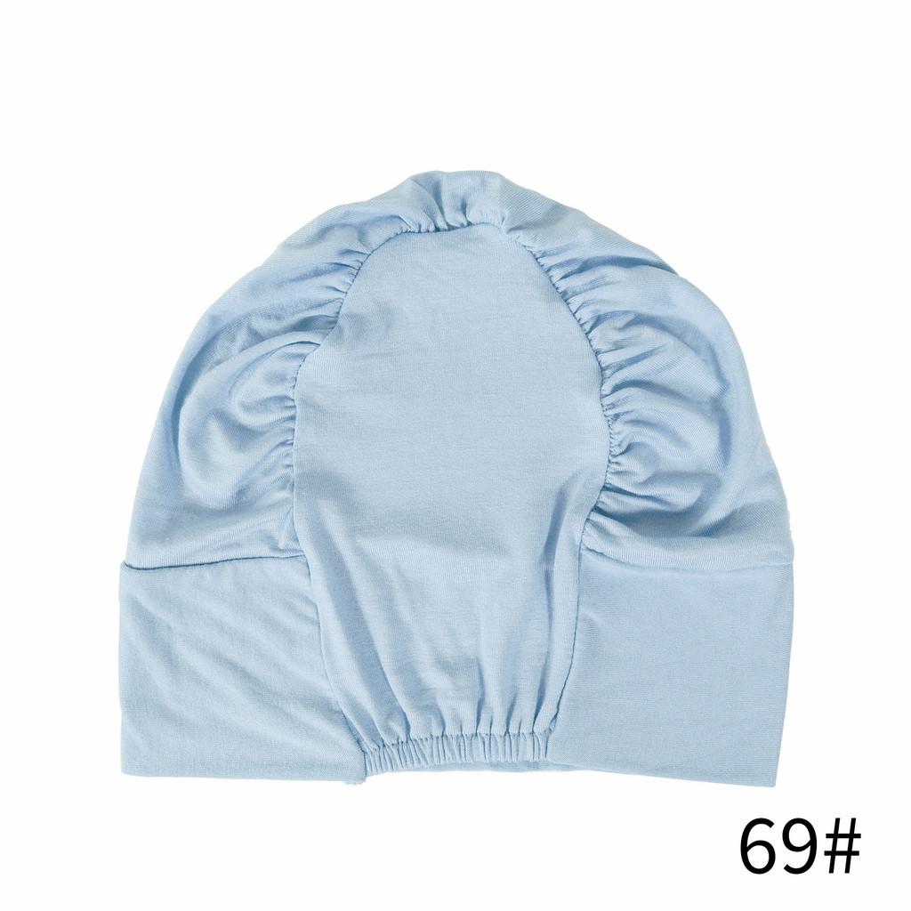 Silk Cotton Headscarf Cap With Elastic Fit For Casual Daily Wear