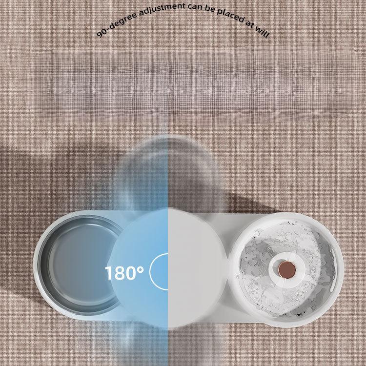 Dozator de apă cu priză pentru animale de companie, Hrănitor automat, Separare umedă și uscată, Bol all-in-one de mare capacitate pentru apă și hrană, Articole pentru animale de companie