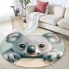 Koala Pattern Round rug,Carpet Rug for Living Room Bedroom  Playroom ,Non-slip Floor Mat,Holiday Gifts and Birthday Gifts.