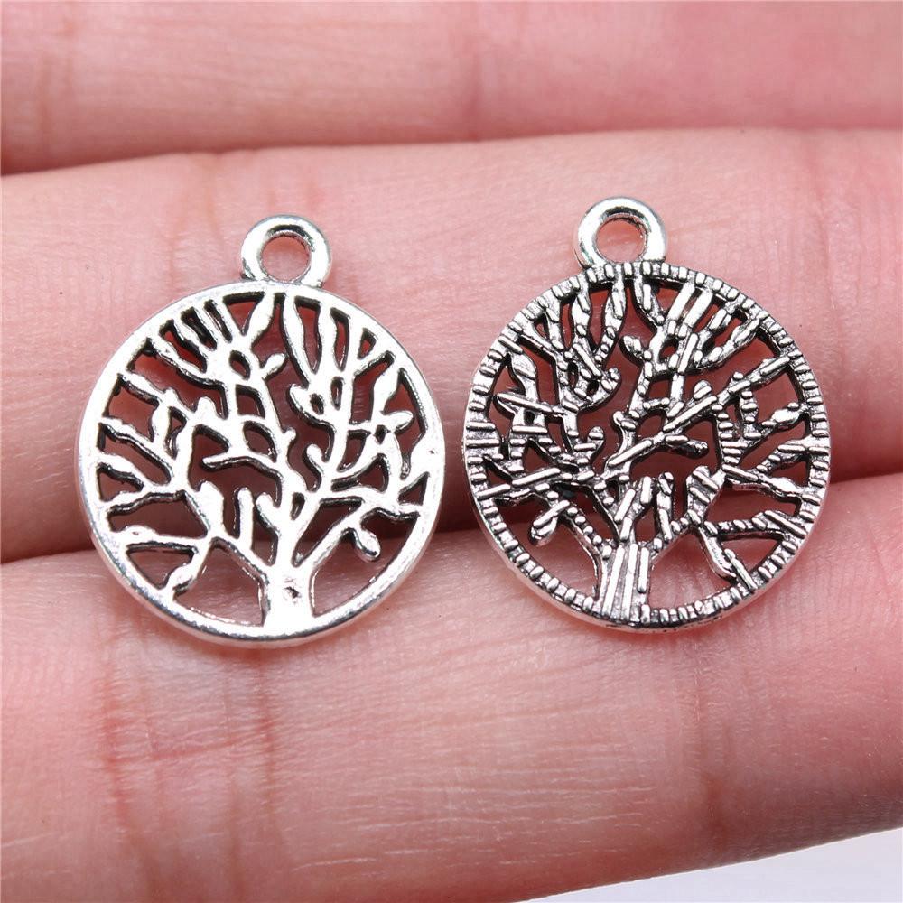 Runde Lebensbaum Anhänger Charms Paar Schmuck Modezubehör