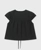KIIMUIR (Women) Button Cap Sleeve Short Sleeve Blouse_Black