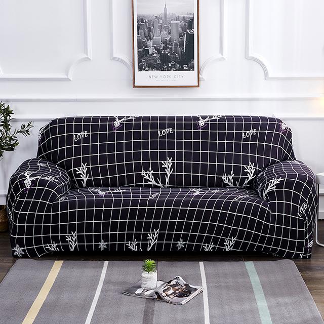 1 /2 /3 /4 Seater Printing Elastic Living Sofa Covers Used For Living Room Area Sofa Cover Corner Couch Cover Slipcover Armchair Protector Decorate