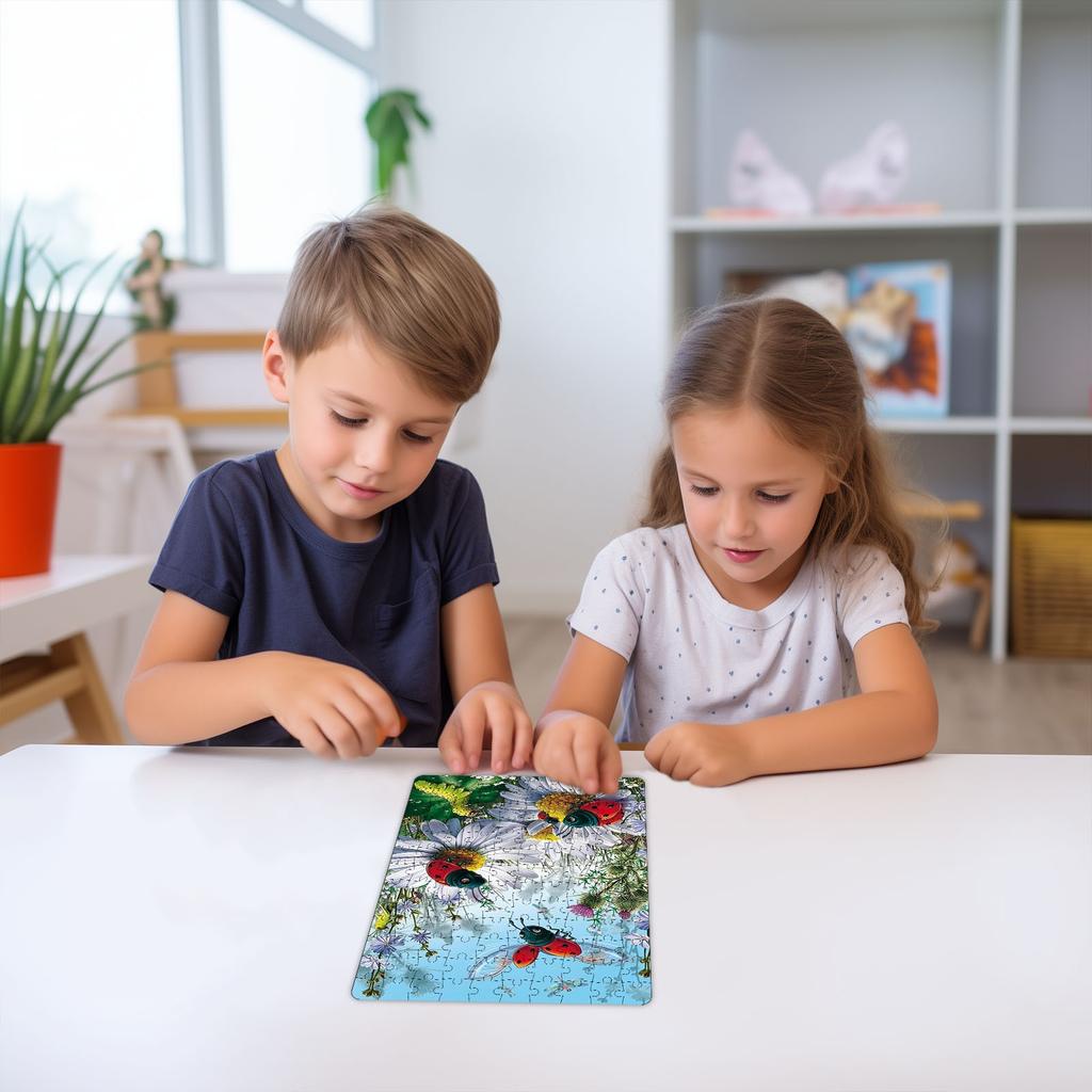 Seven-Spotted Paper Puzzle DIY Animal Model Educational Craft Toy For Kids