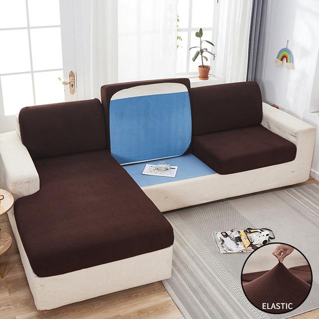 Żakardowa poduszka na siedzenie sofy pokrowiec na meble dla zwierząt domowych dzieci Stretch zmywalny zdejmowany narzuta na sofę zwykłe narzuty na sofę