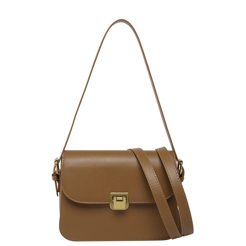 Simple texture women's bag new fashion trend shoulder messenger bag versatile high texture underarm bag