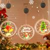 Hanging Window Suction Cup Lamp Snowflake Christmas Window Lights  New Year
