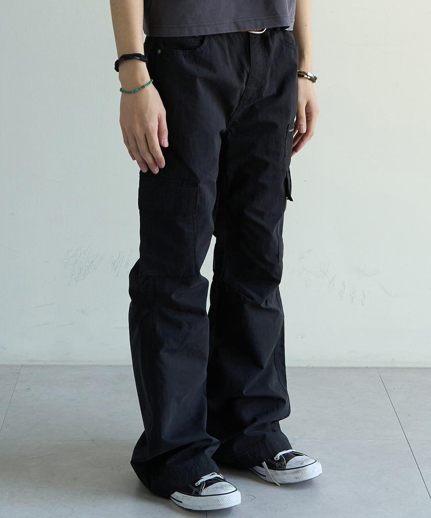 MAINBOOTH Cargo Bootcut Pants(Black)